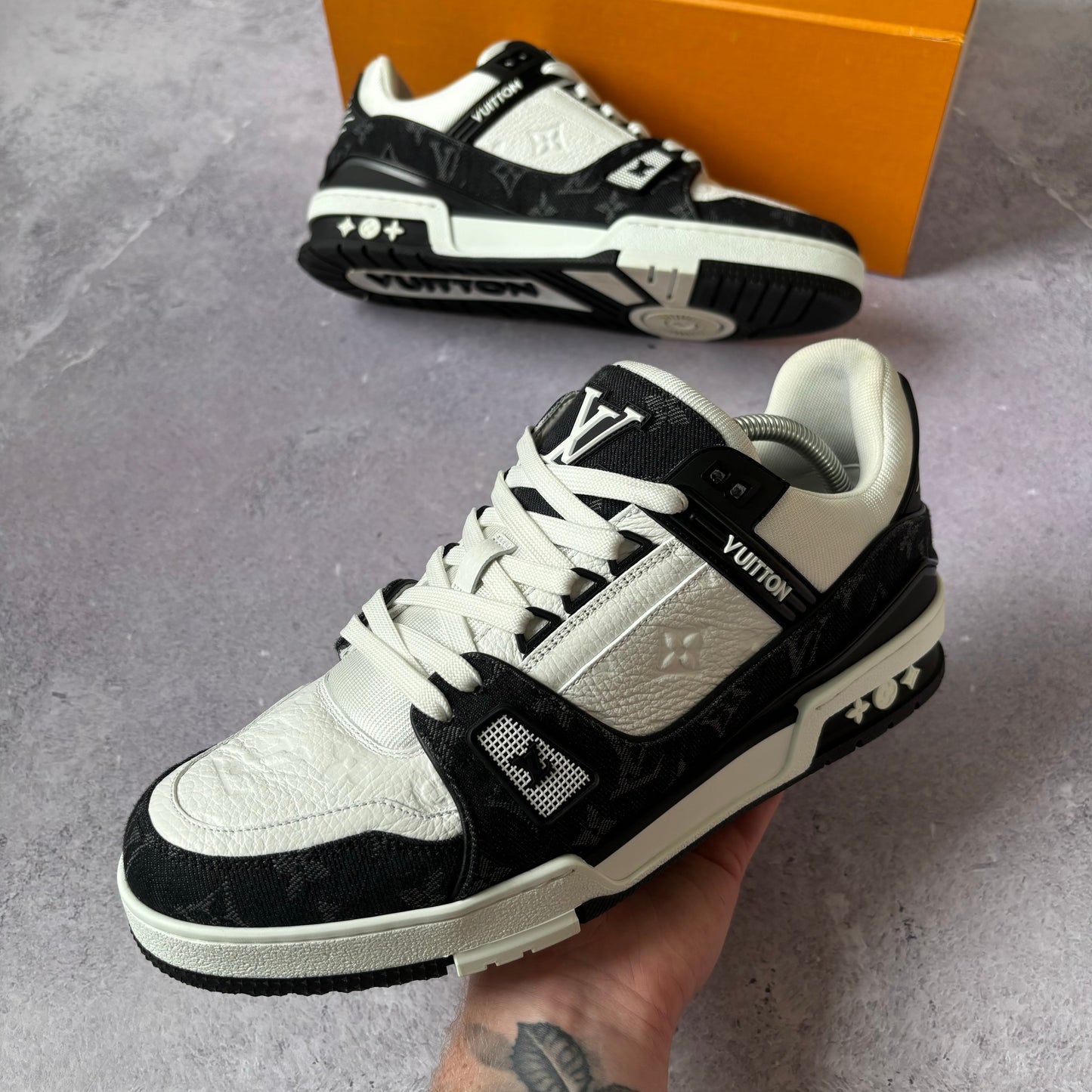 Louis Vuitton Denim Trainers - UK 9