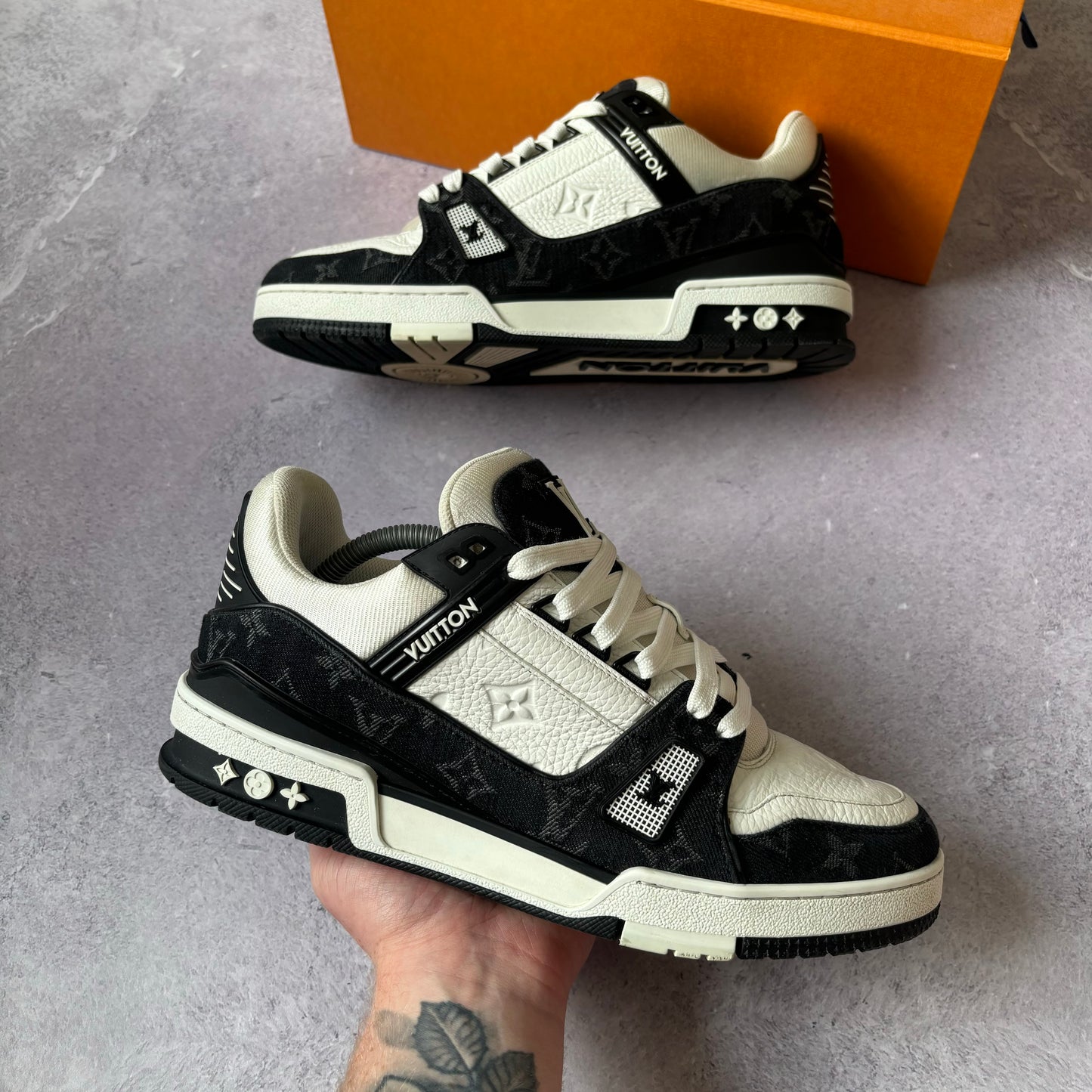 Louis Vuitton Denim Trainers - Fits UK 9
