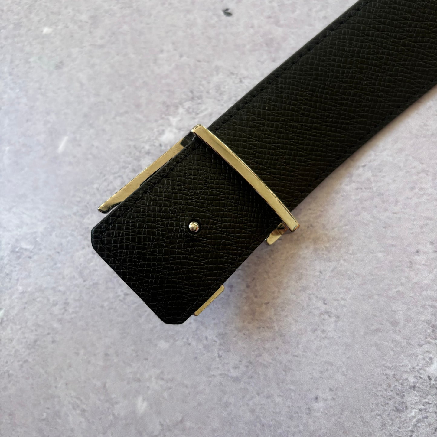 Louis Vuitton Black Monogram Belt - Fits Waist 30” - 32”