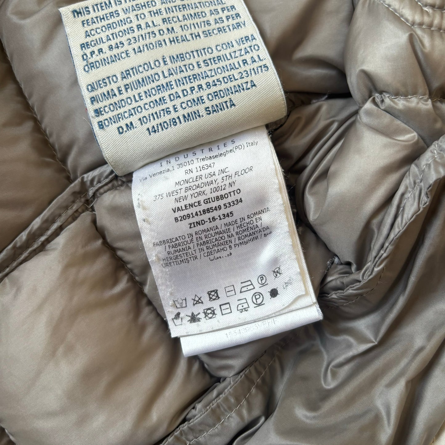 Moncler Valence Puffer Jacket Size 3