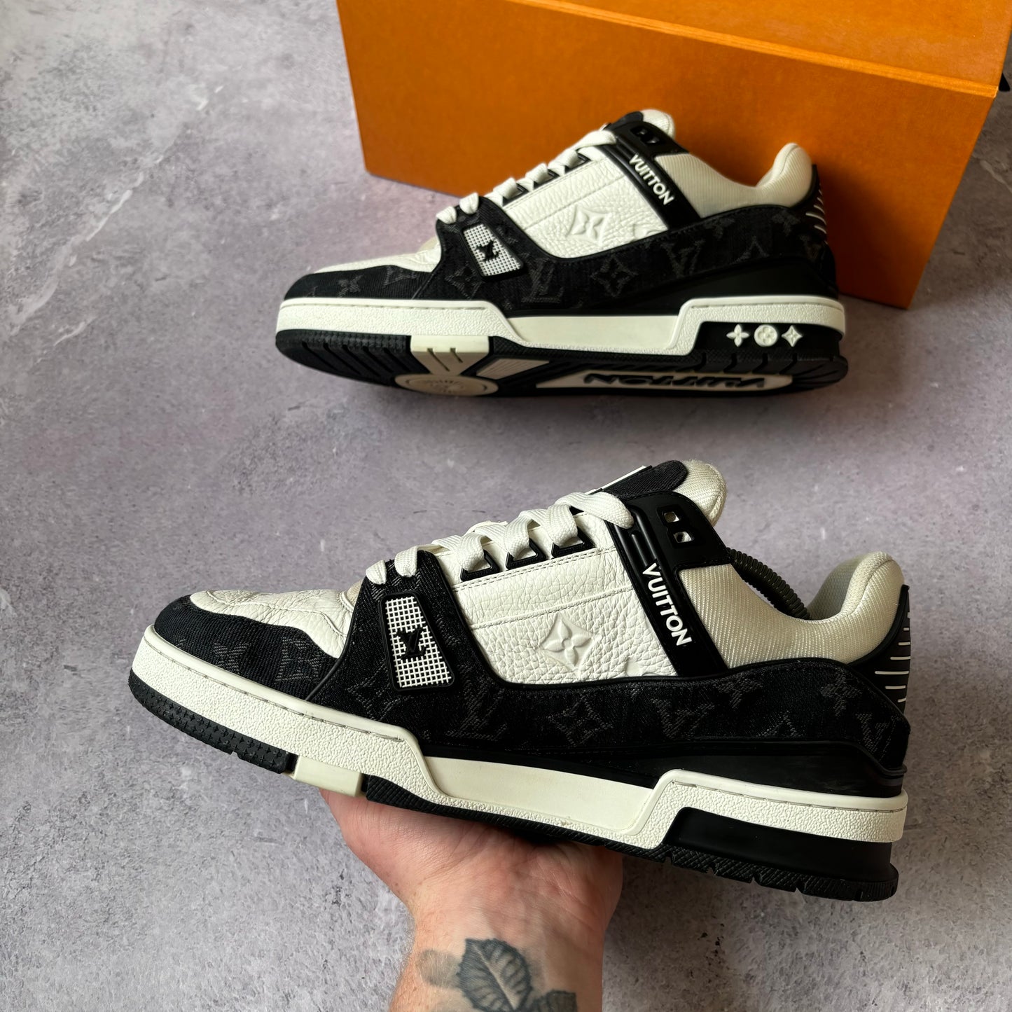 Louis Vuitton Denim Trainers - Fits UK 9