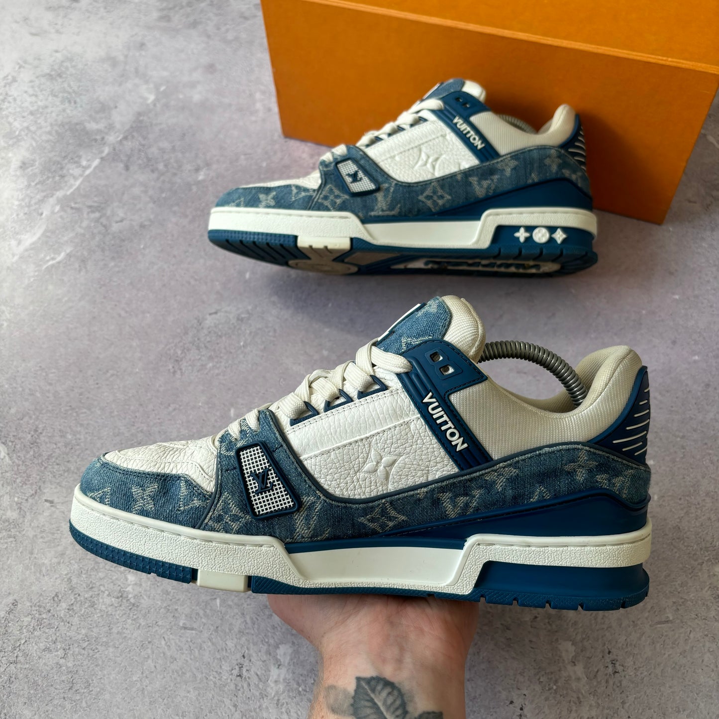 Louis Vuitton Denim Trainers - Fits UK 8.5