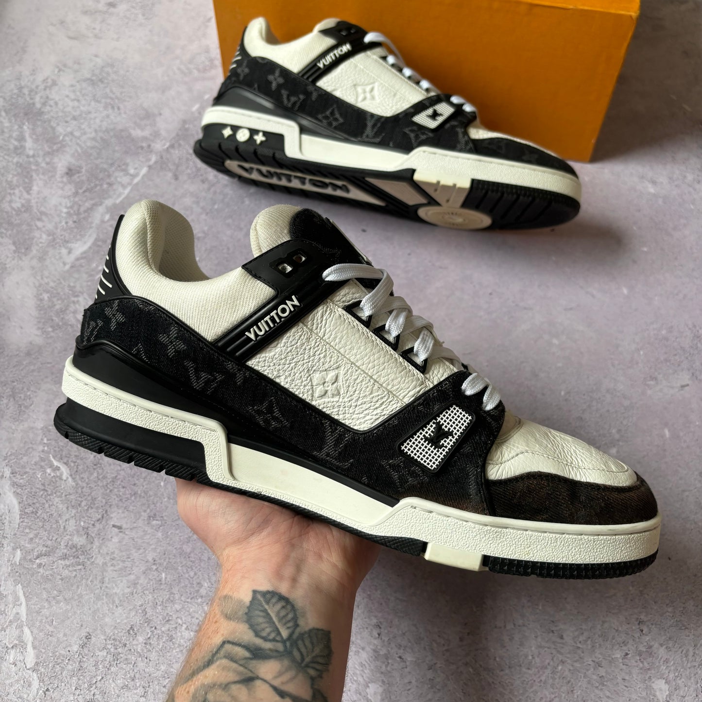 Louis Vuitton Denim Trainers - UK 12