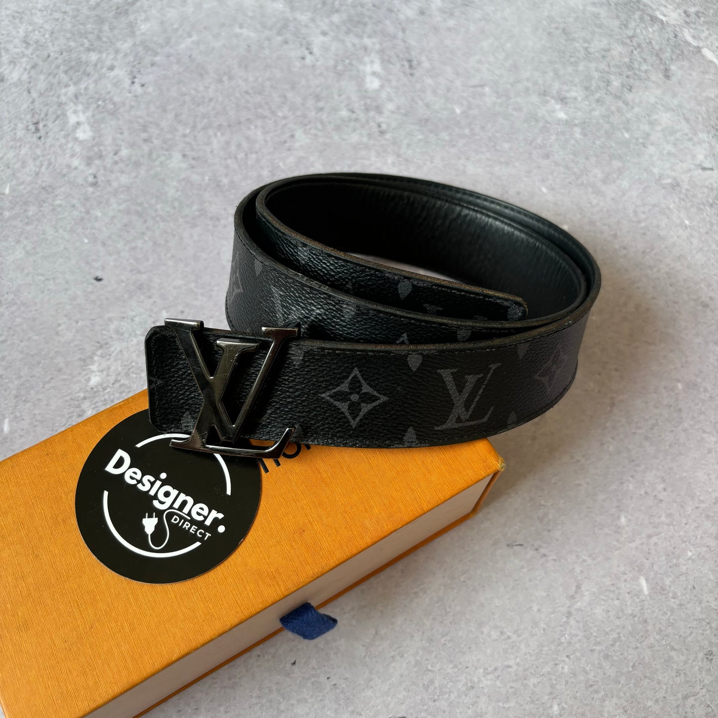 Louis Vuitton Black Monogram Belt Fits Waist 30” - 32”