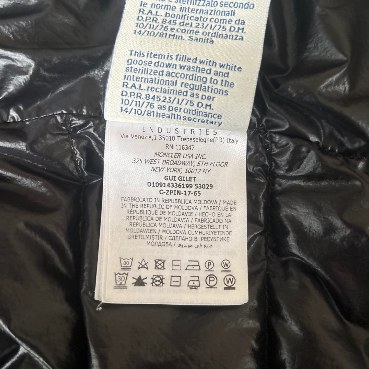 Moncler Gui Gilet - Size 2 (Fits Small)