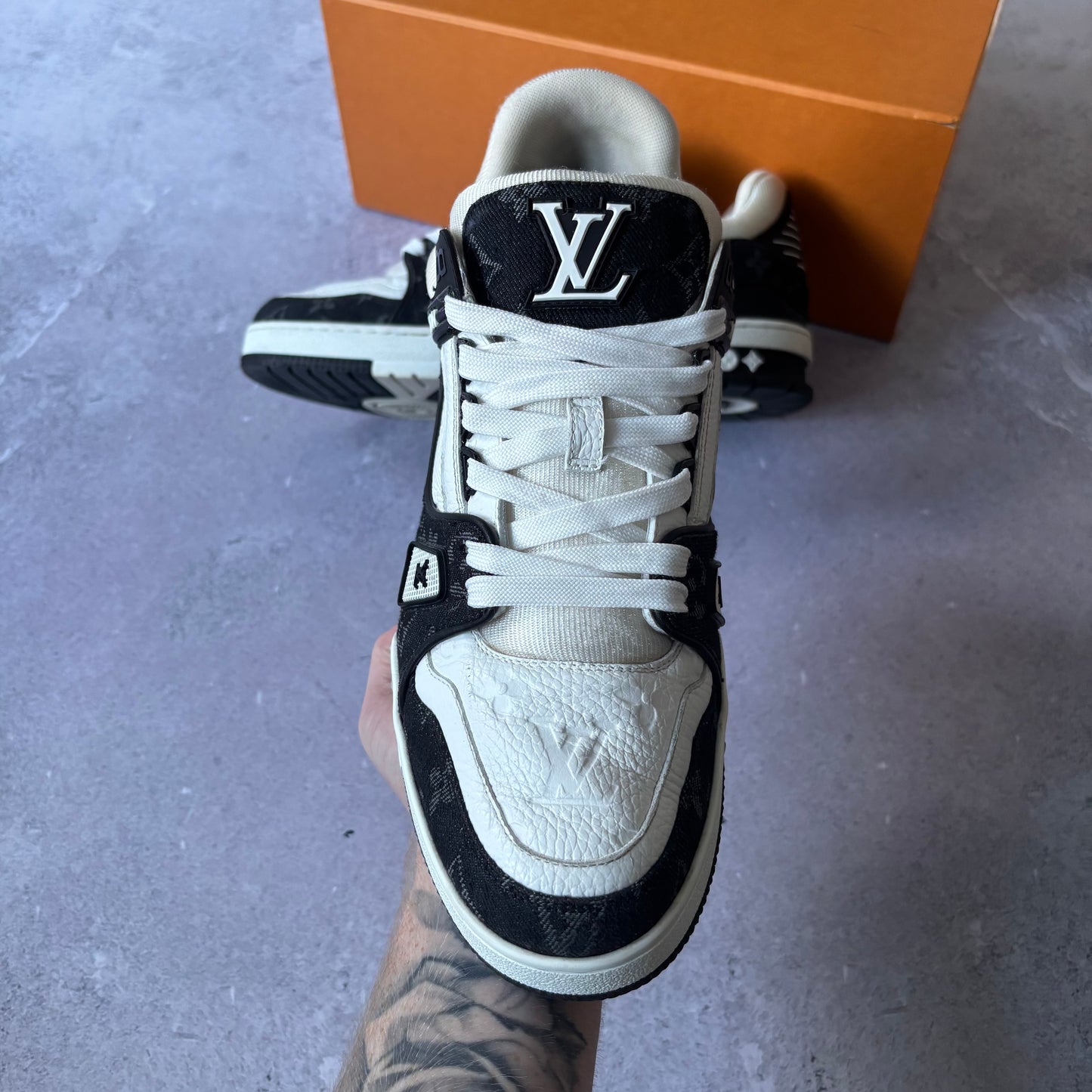 Louis Vuitton Denim Trainers - Fits UK 9