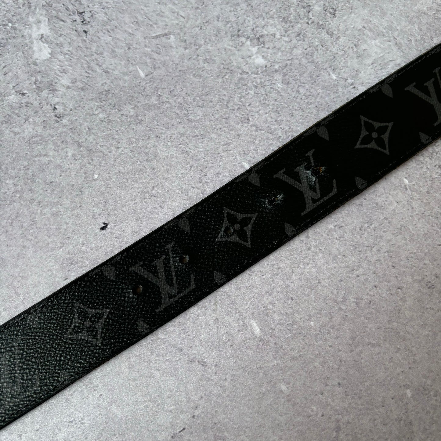 Louis Vuitton Black Monogram Belt Fits Waist 30” - 32”