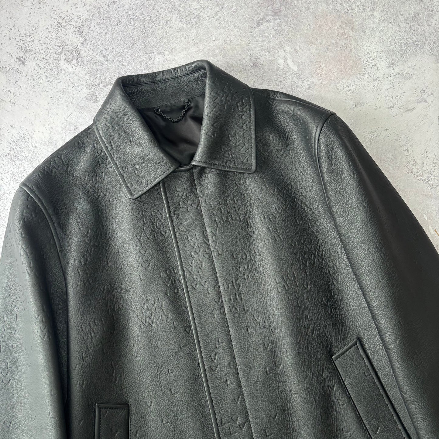 Louis Vuitton Damier Spread Leather Jacket - Fits Medium