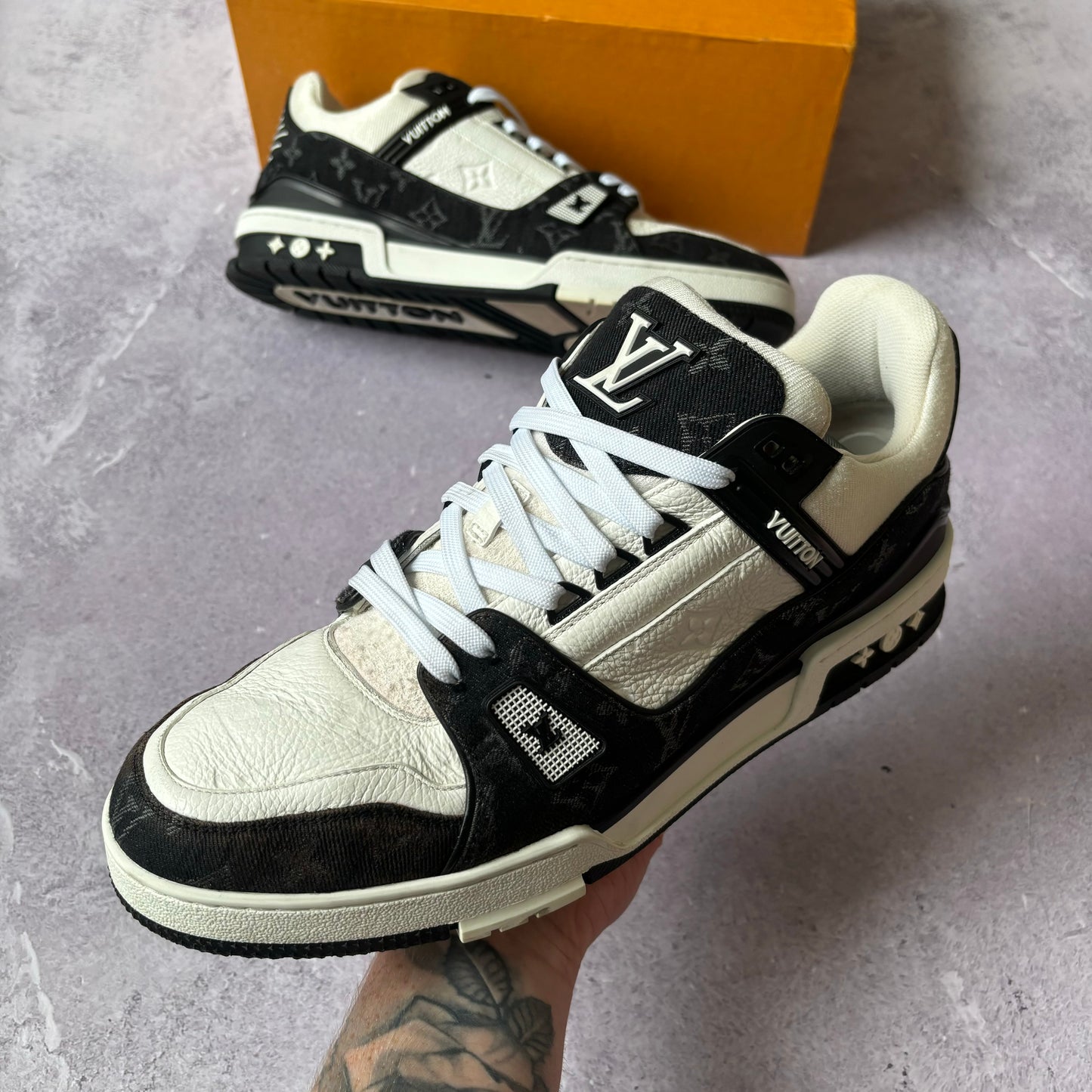 Louis Vuitton Denim Trainers - UK 12