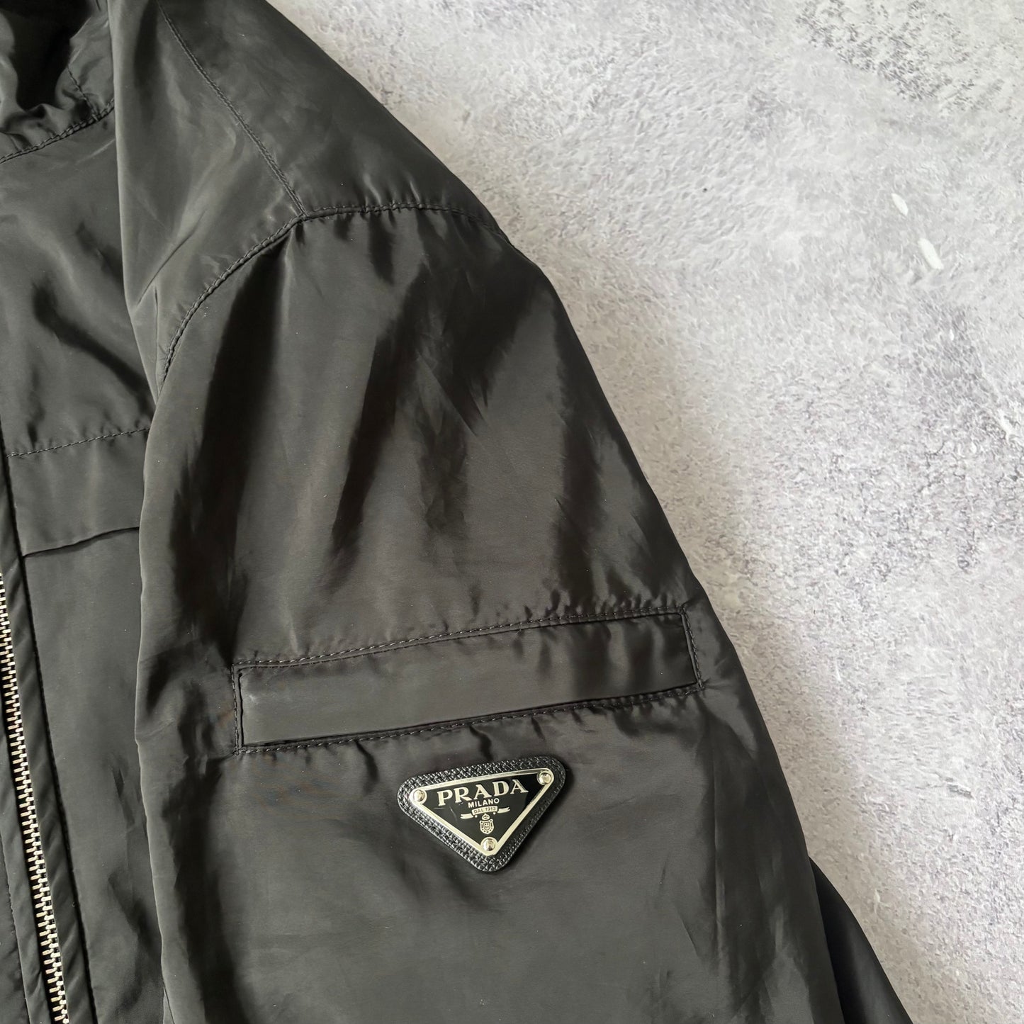 Prada Re-Nylon Windbreaker Jacket - Fits Medium