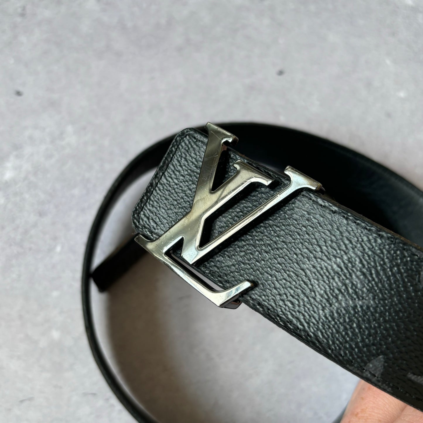 Louis Vuitton Black Monogram Belt Fits Waist 30” - 32”