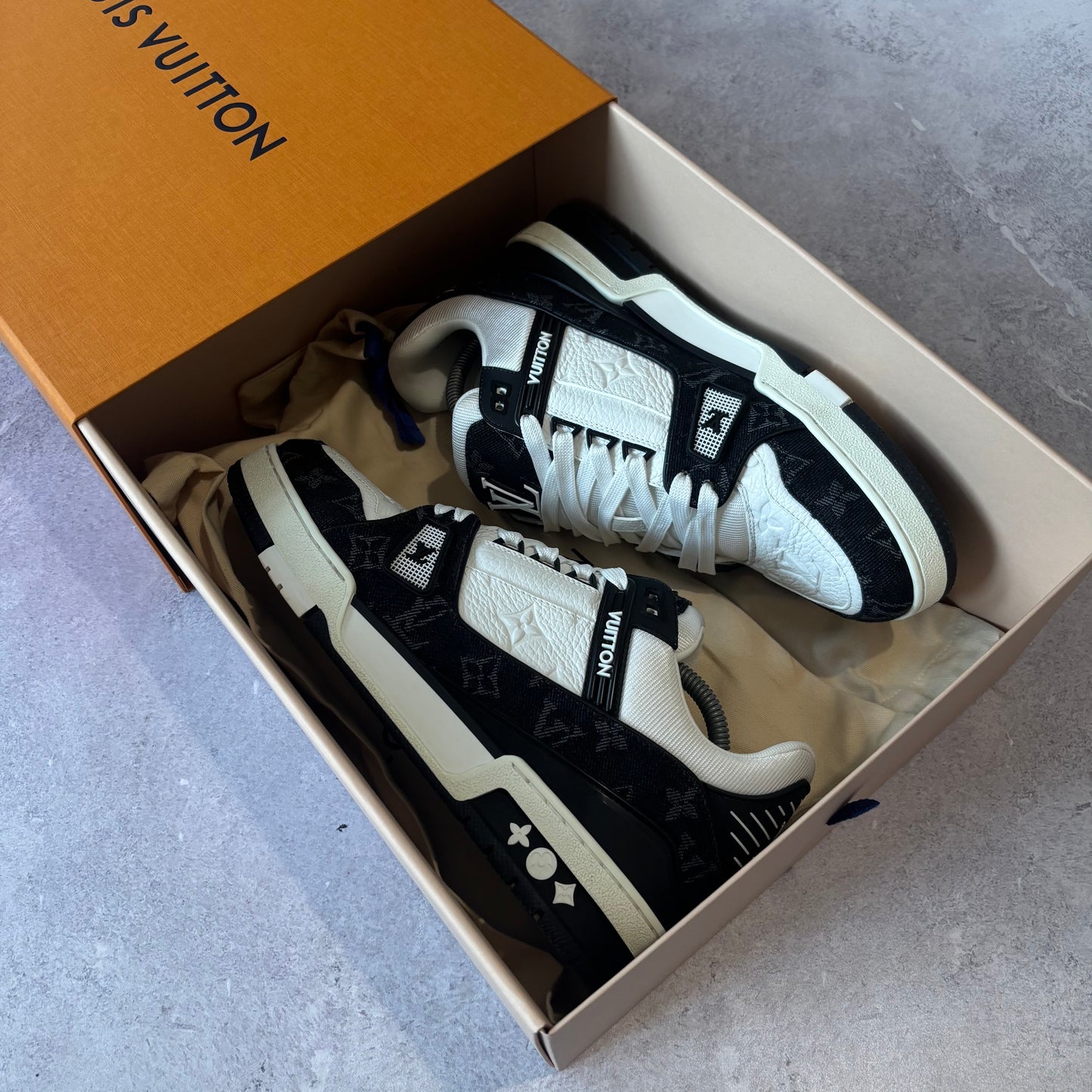 Louis Vuitton Denim Trainers - Fits UK