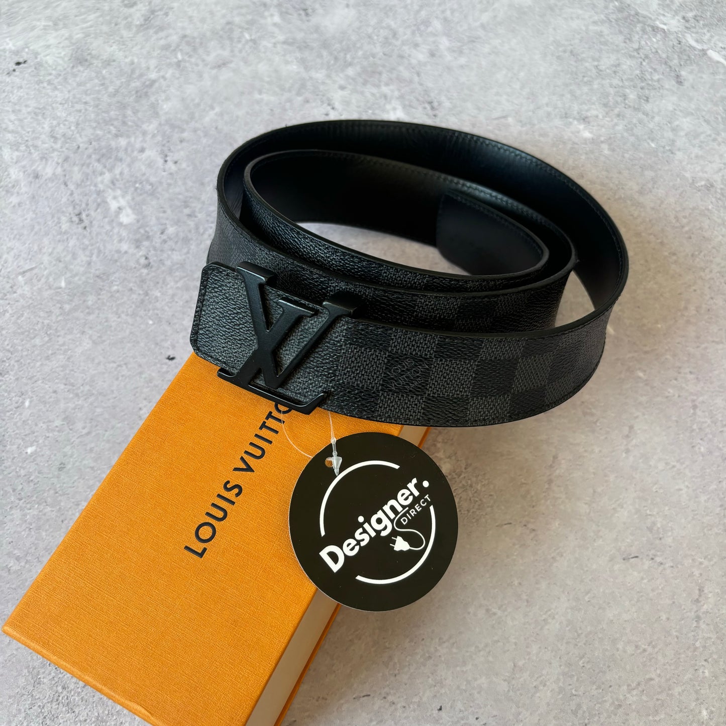 Louis Vuitton Black Damier Belt Fits Waist 40” - 44”