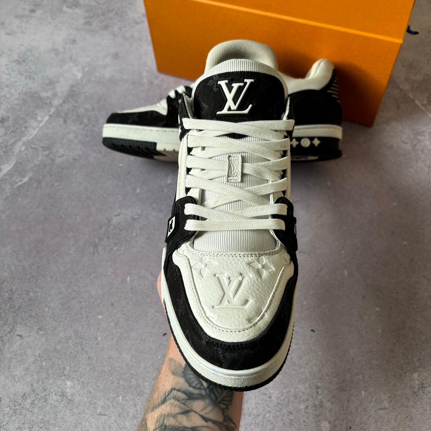Louis Vuitton Denim Trainers - Fits UK 11.5/12