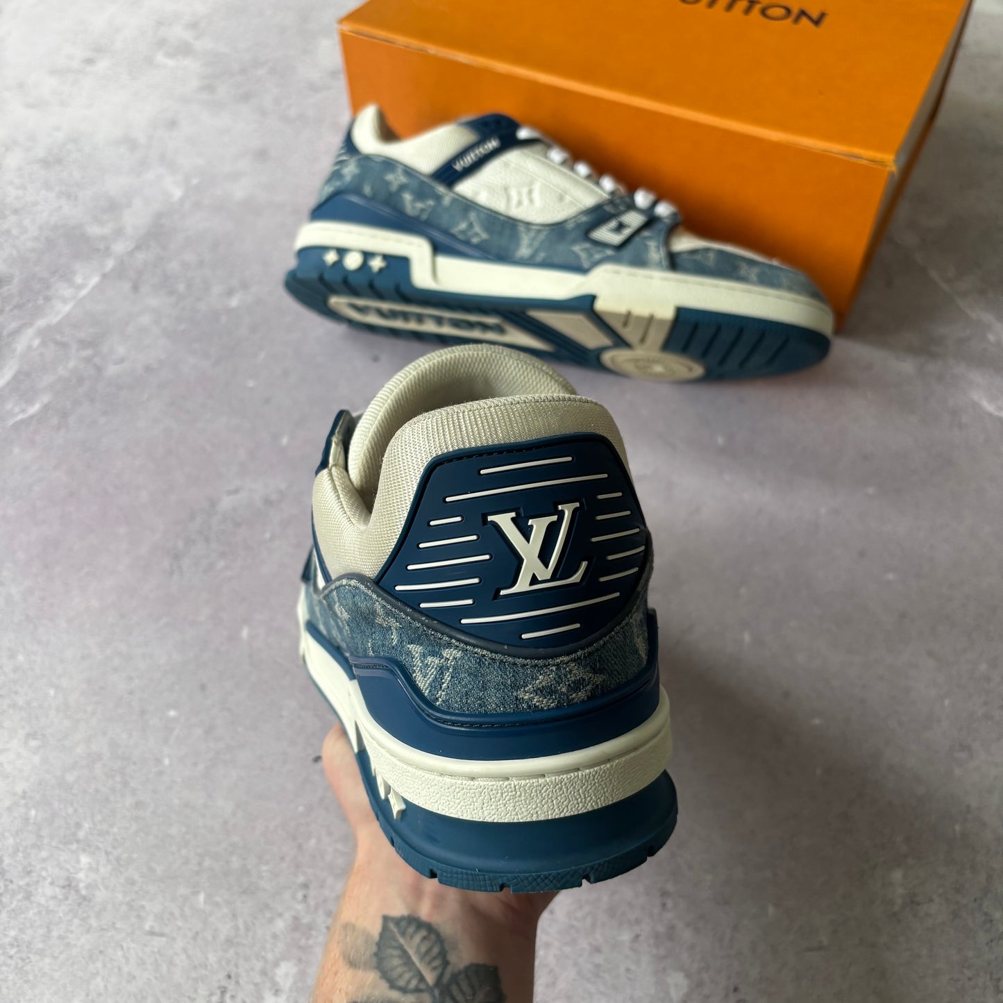 Louis Vuitton Denim Trainers - Fits UK 11.5