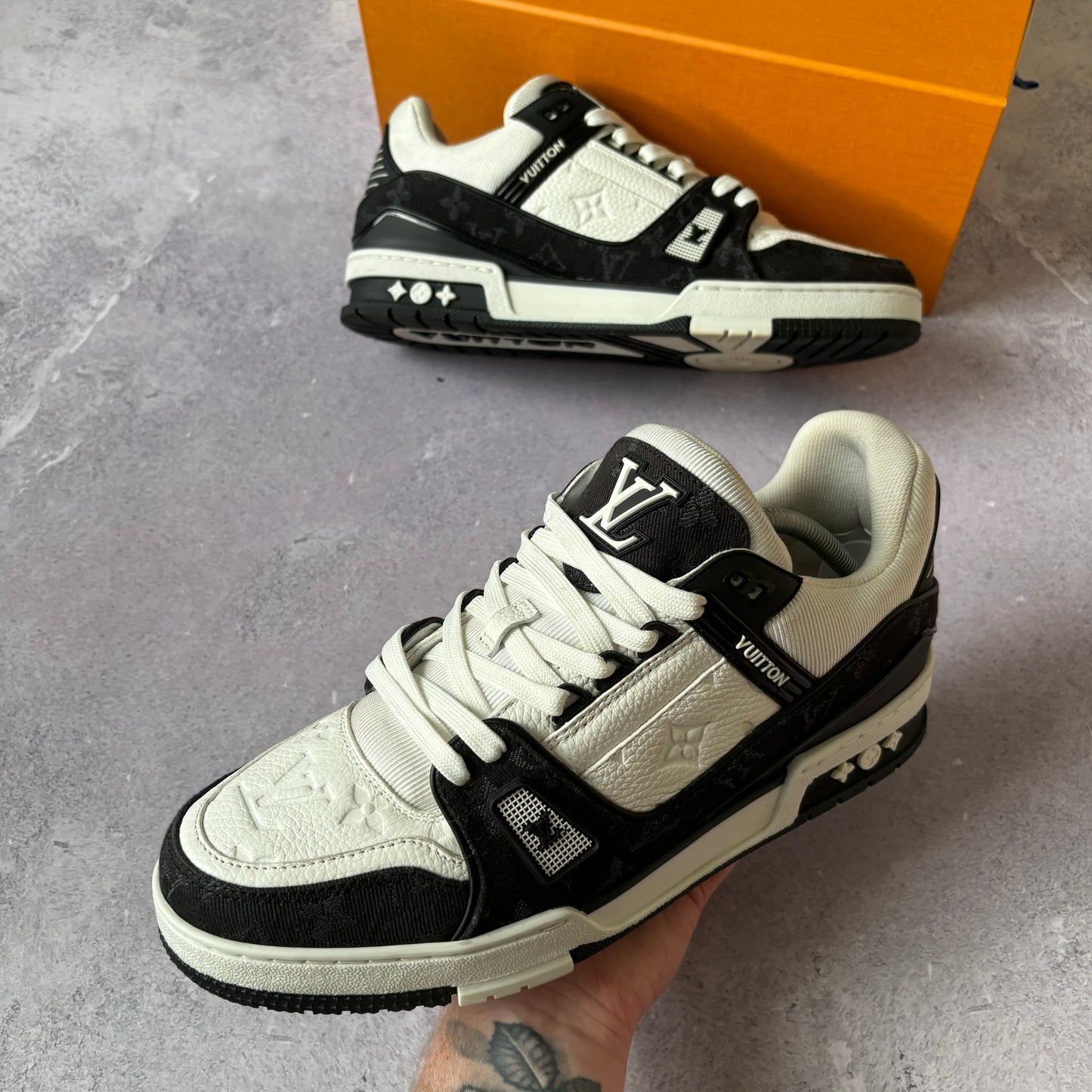 Louis Vuitton Denim Trainers - Fits UK 11.5/12