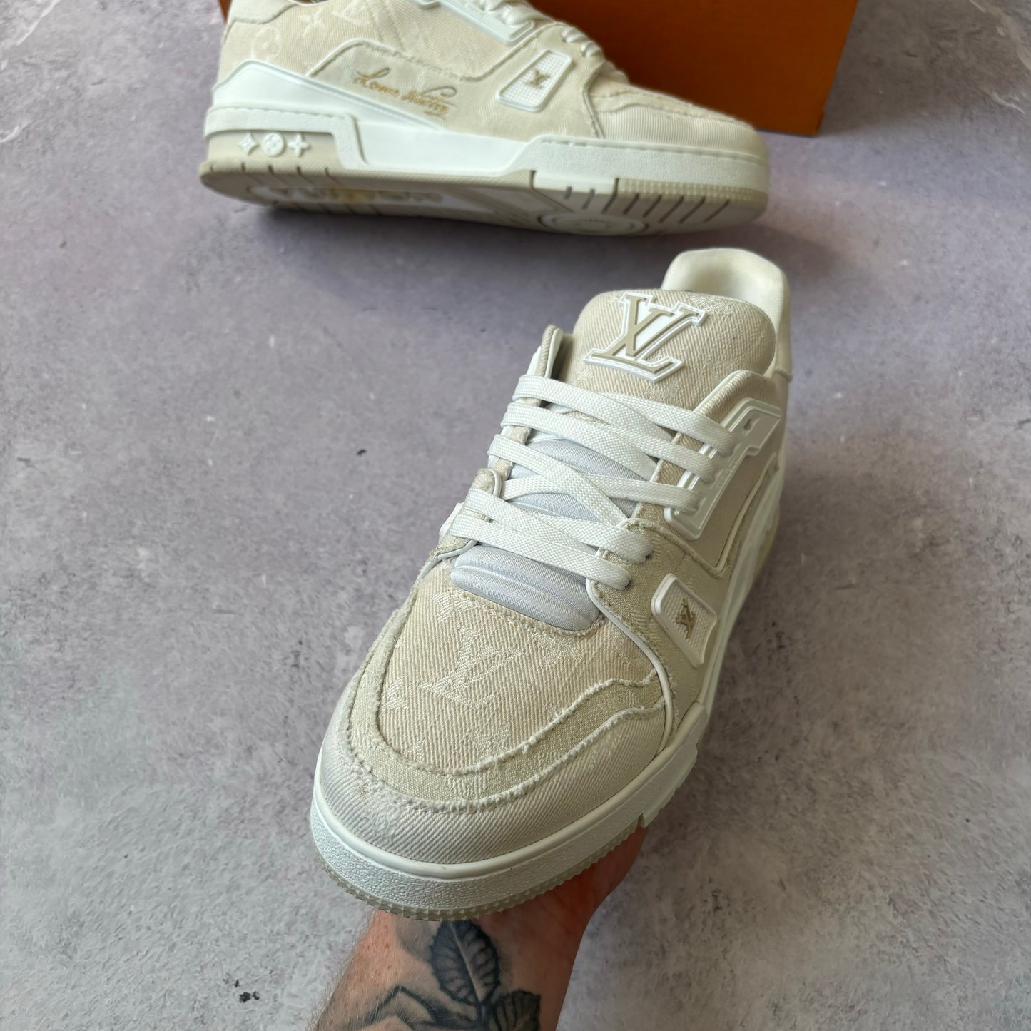 Louis Vuitton Denim Trainers - Fits UK 8.5