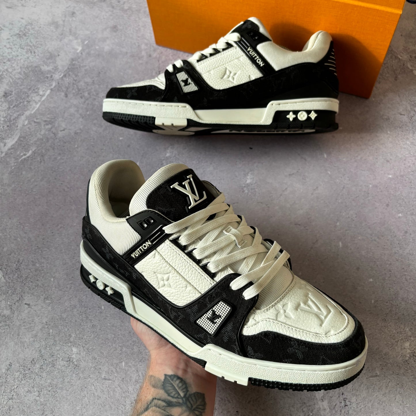 Louis Vuitton Denim Trainers - Fits UK 11.5/12
