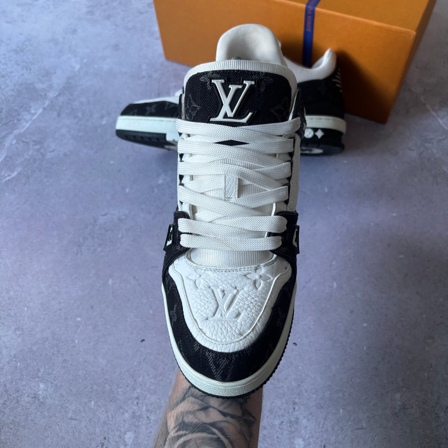Louis Vuitton Denim Trainers - Fits UK 8.5
