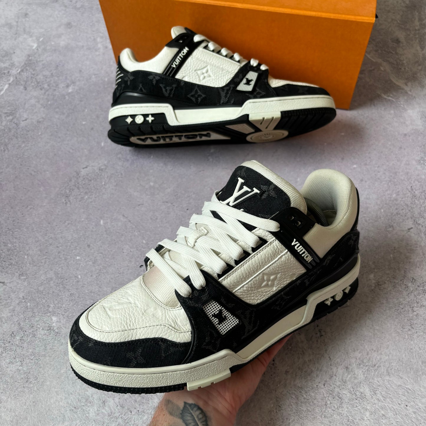 Louis Vuitton Denim Trainers - Fits UK 9