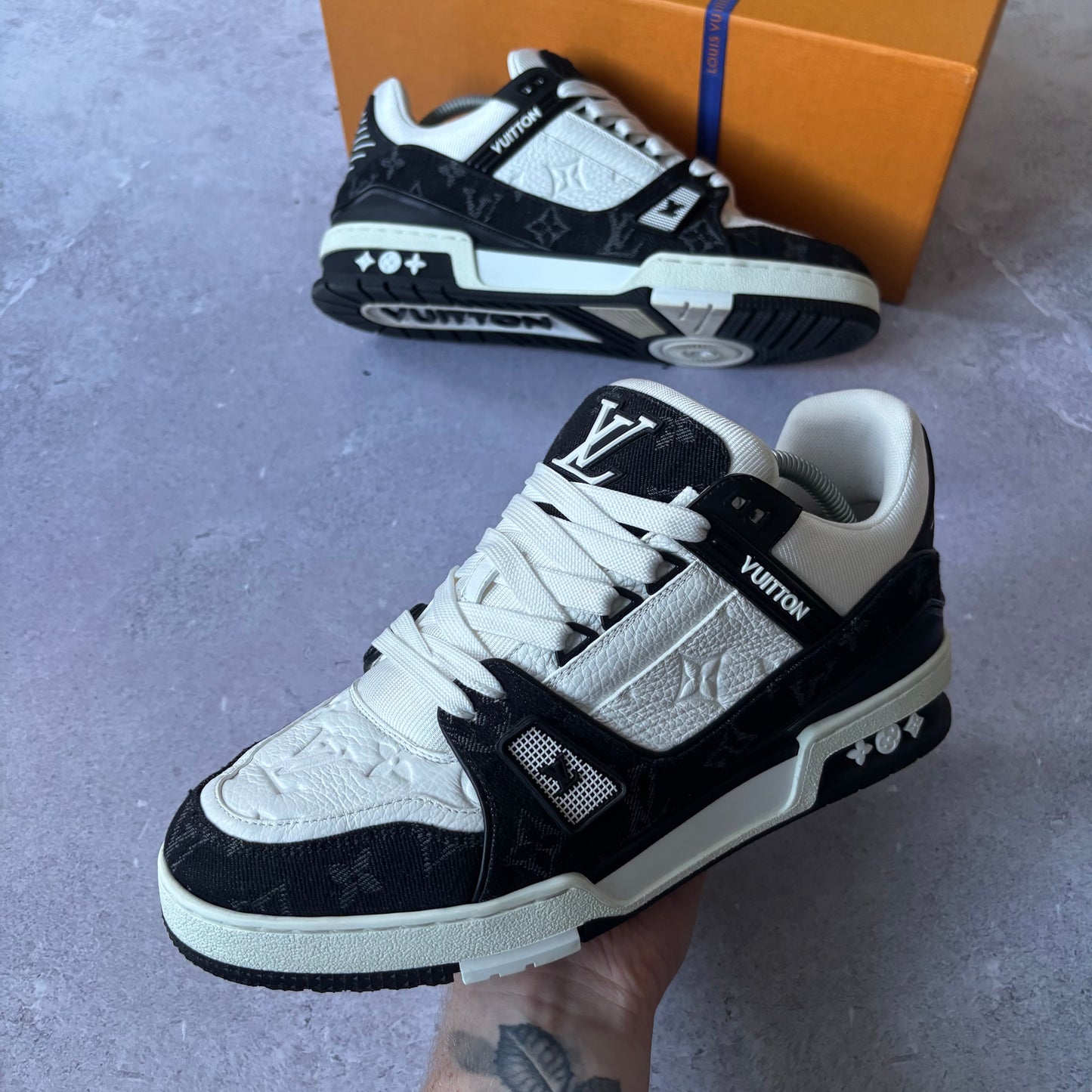 Louis Vuitton Denim Trainers - Fits UK 8.5
