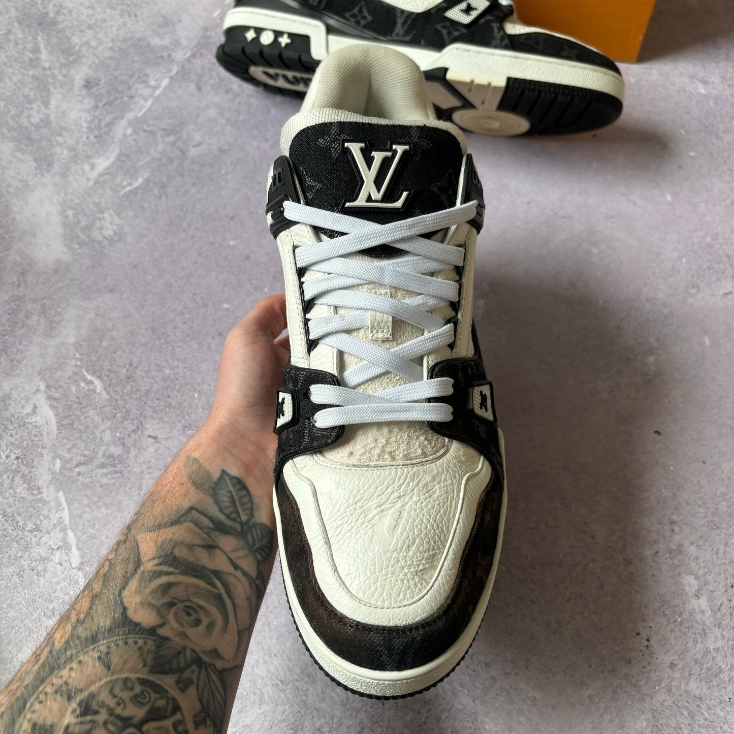 Louis Vuitton Denim Trainers - UK 12