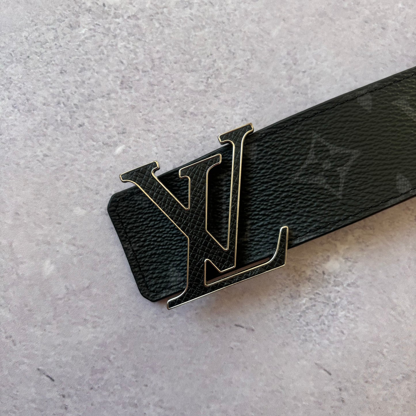 Louis Vuitton Black Monogram Belt - Fits Waist 30” - 32”