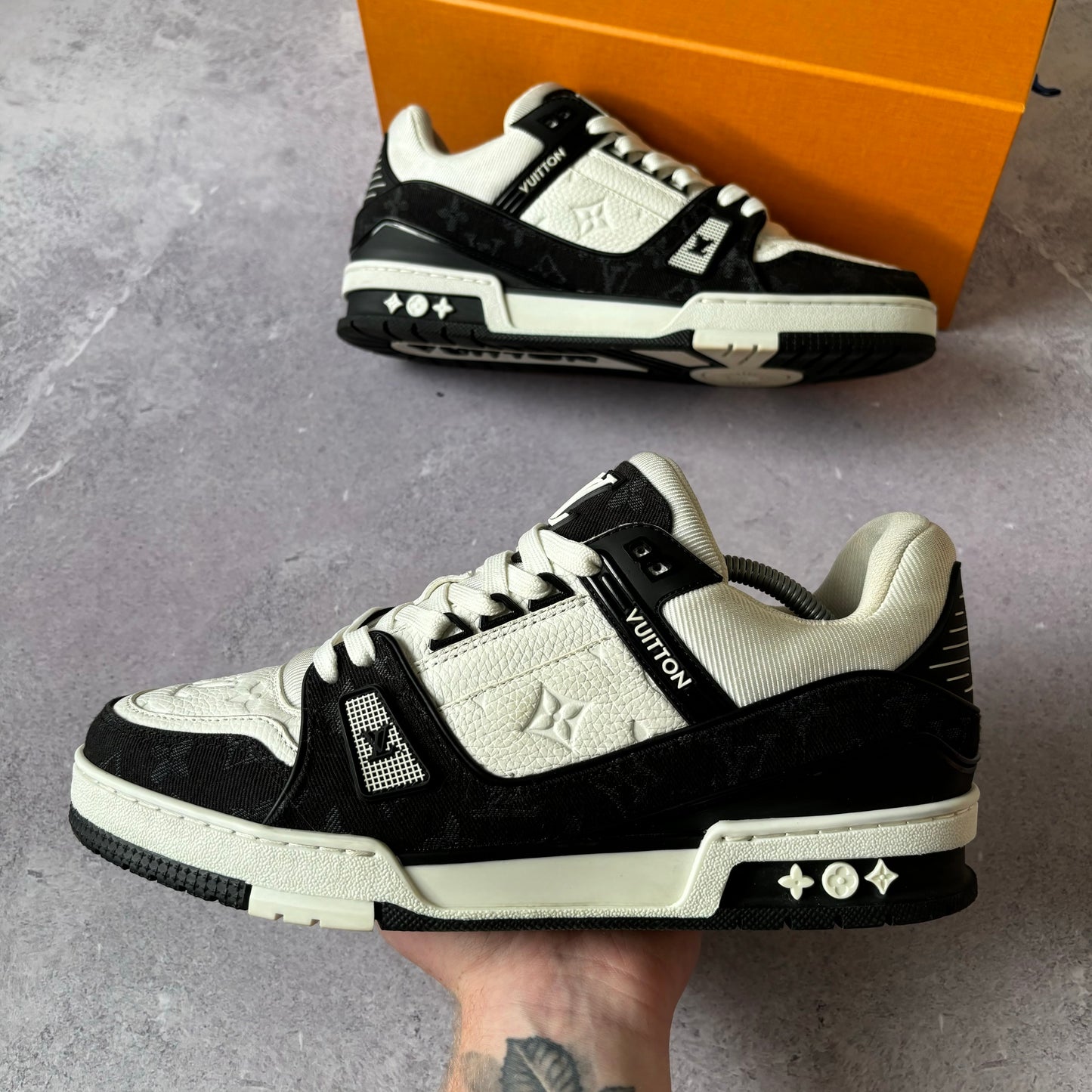 Louis Vuitton Denim Trainers - Fits UK 11.5/12