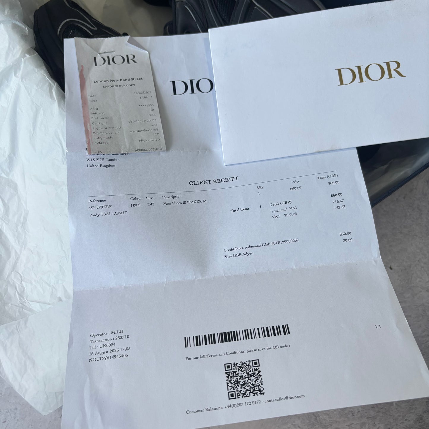 Dior B30 Trainers - UK 9