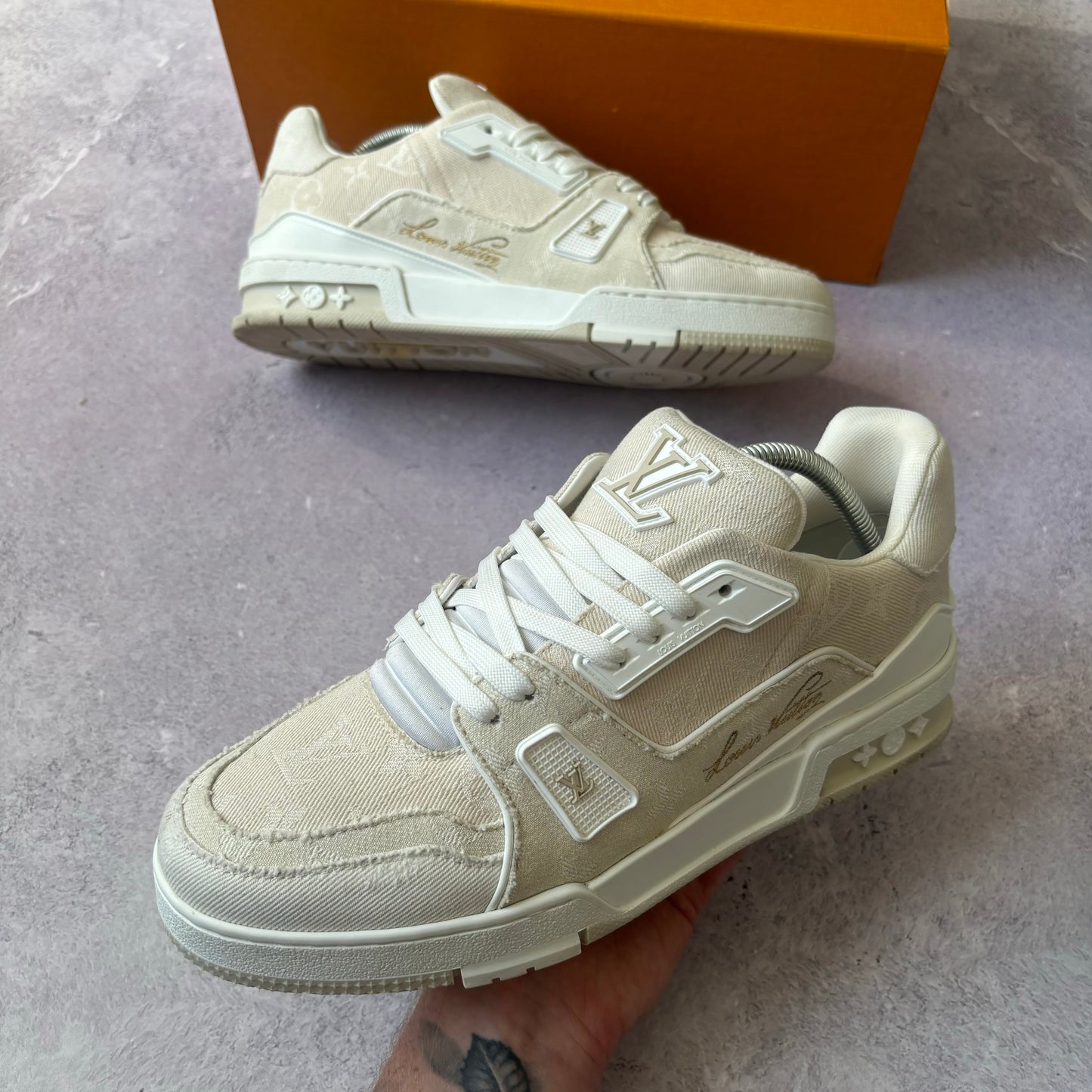 Louis Vuitton Denim Trainers - Fits UK 8.5