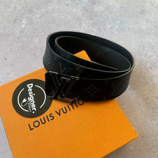 Louis Vuitton Black Monogram Belt - Fits Waist 30” - 32”