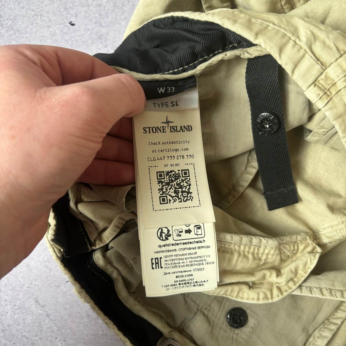 Stone Island Cargo Shorts - Waist 33