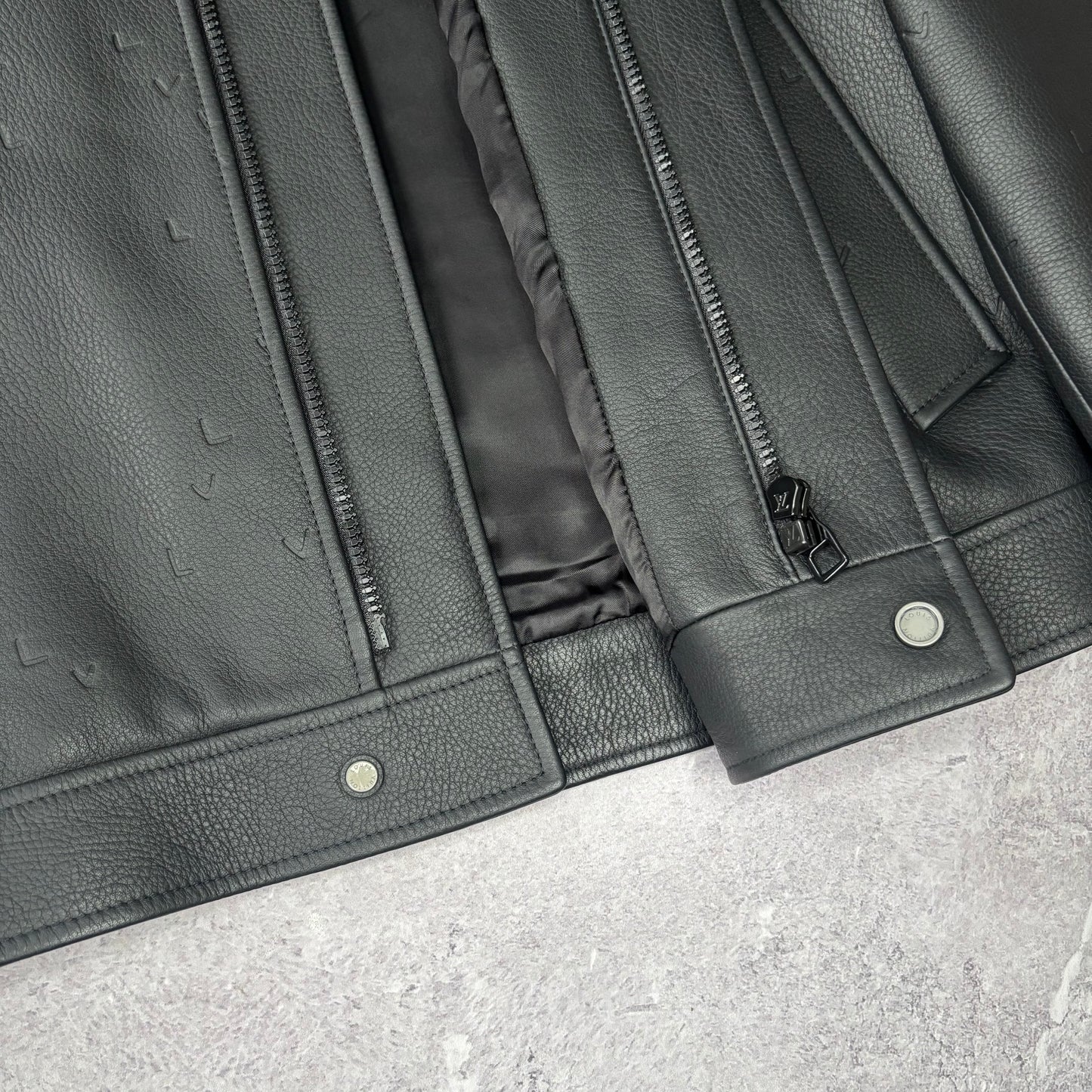 Louis Vuitton Damier Spread Leather Jacket - Fits Medium