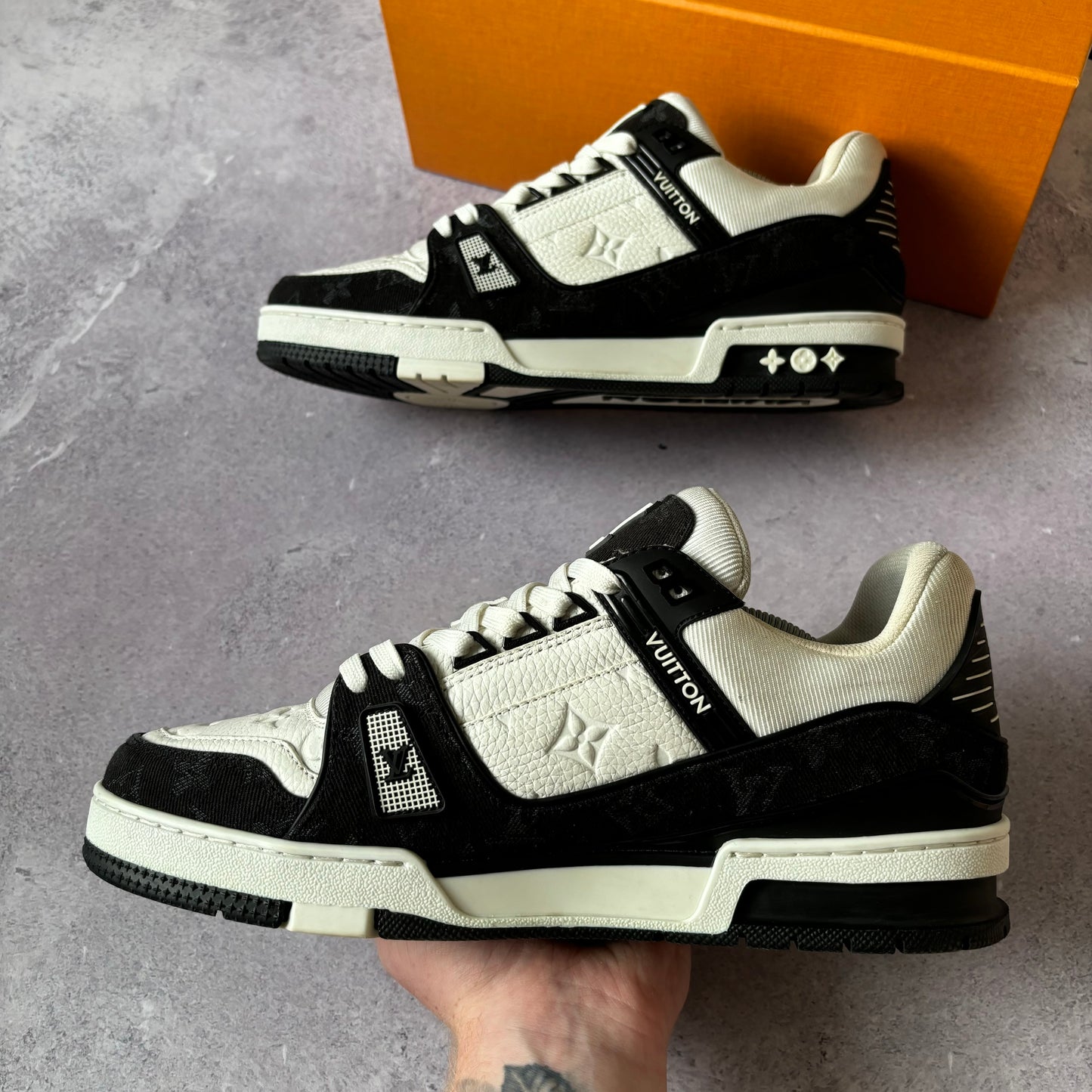 Louis Vuitton Denim Trainers - Fits UK 11.5/12