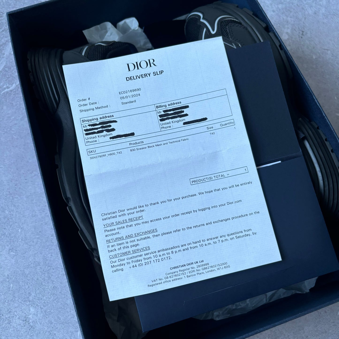 Dior B30 Trainers - UK 8