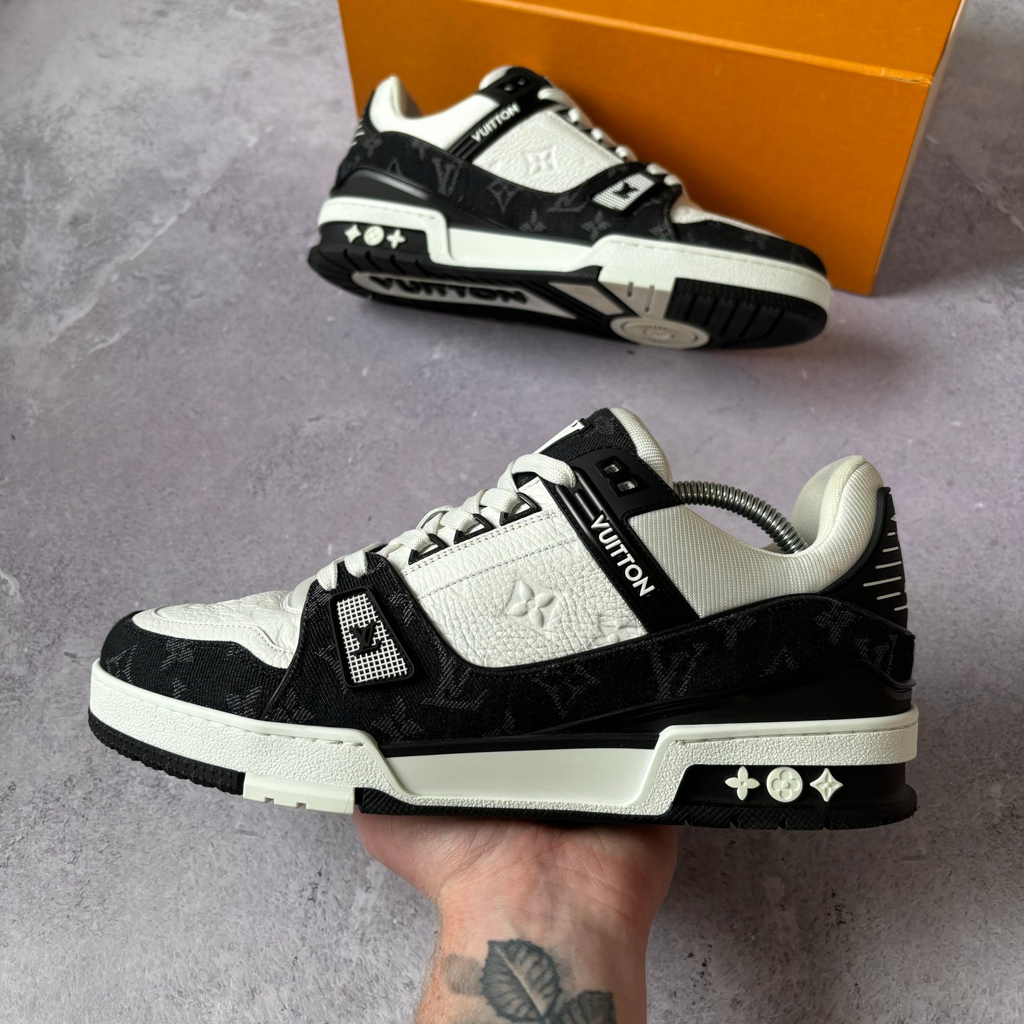 Louis Vuitton Denim Trainers - UK 9