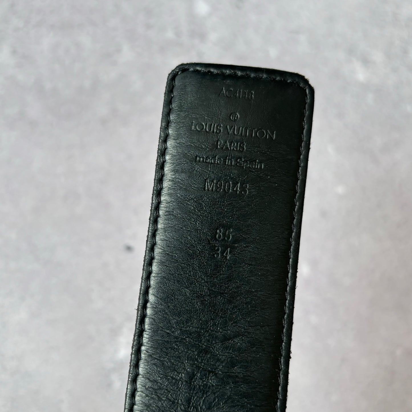 Louis Vuitton Black Monogram Belt Fits Waist 30” - 32”