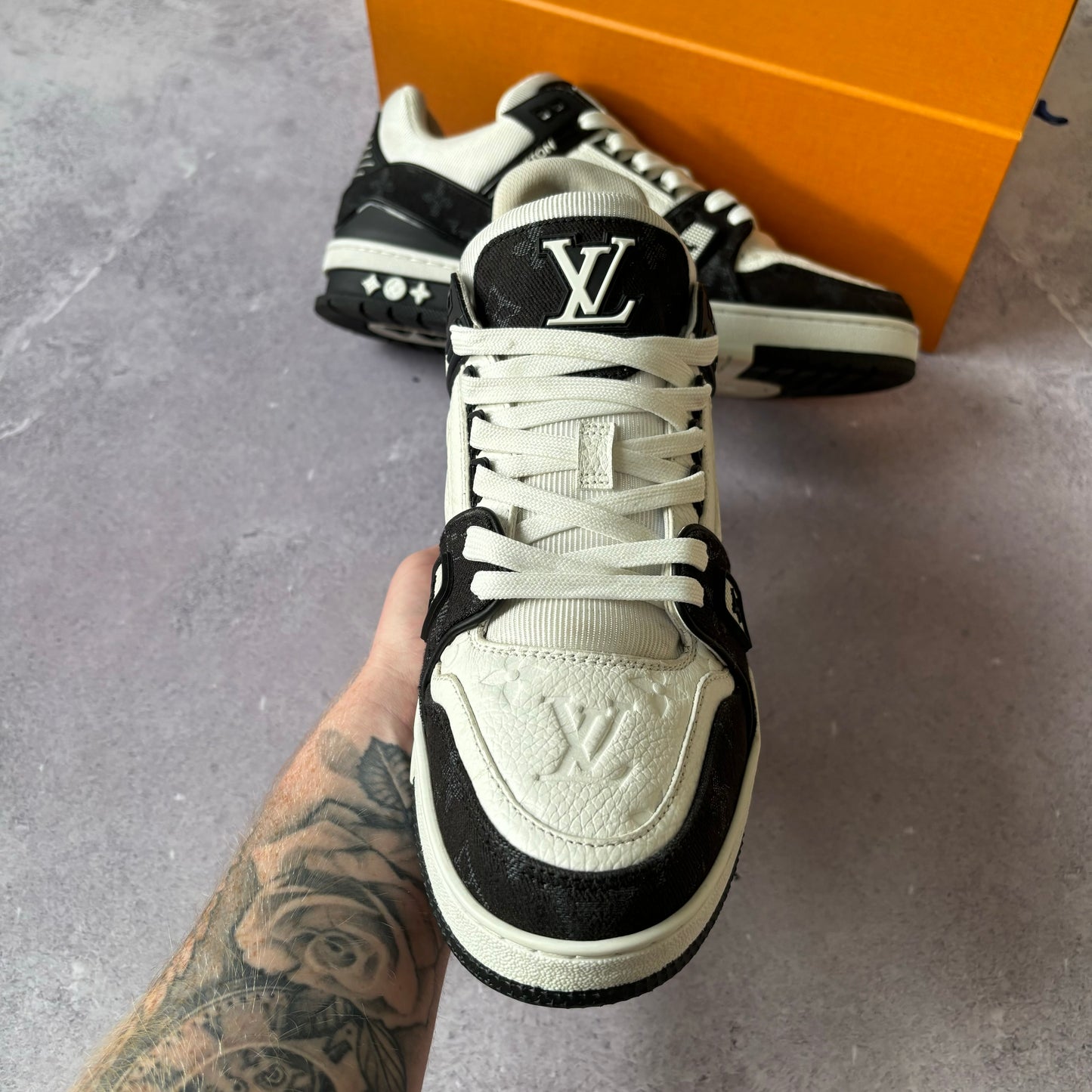 Louis Vuitton Denim Trainers - Fits UK 11.5/12