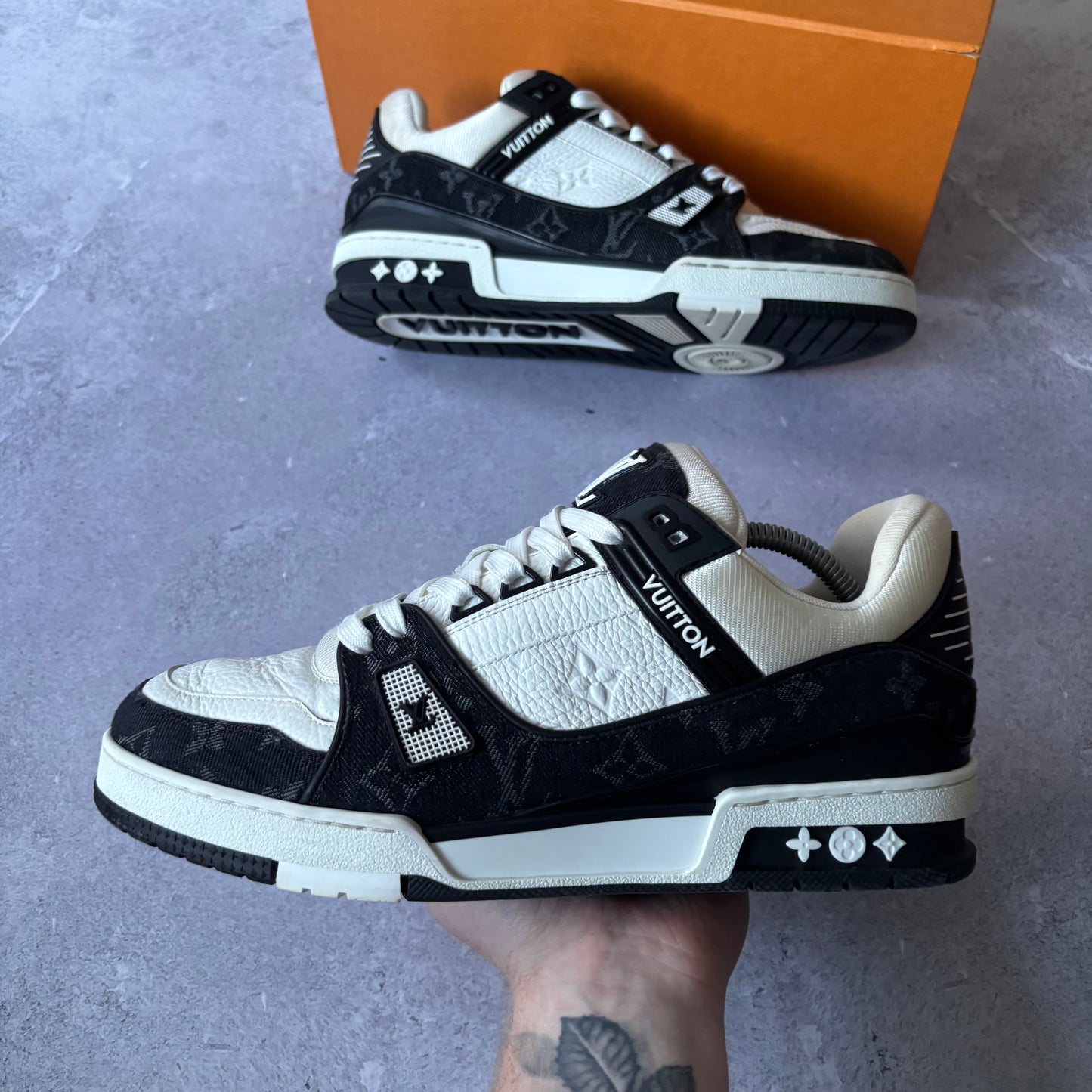 Louis Vuitton Denim Trainers - Fits UK 9