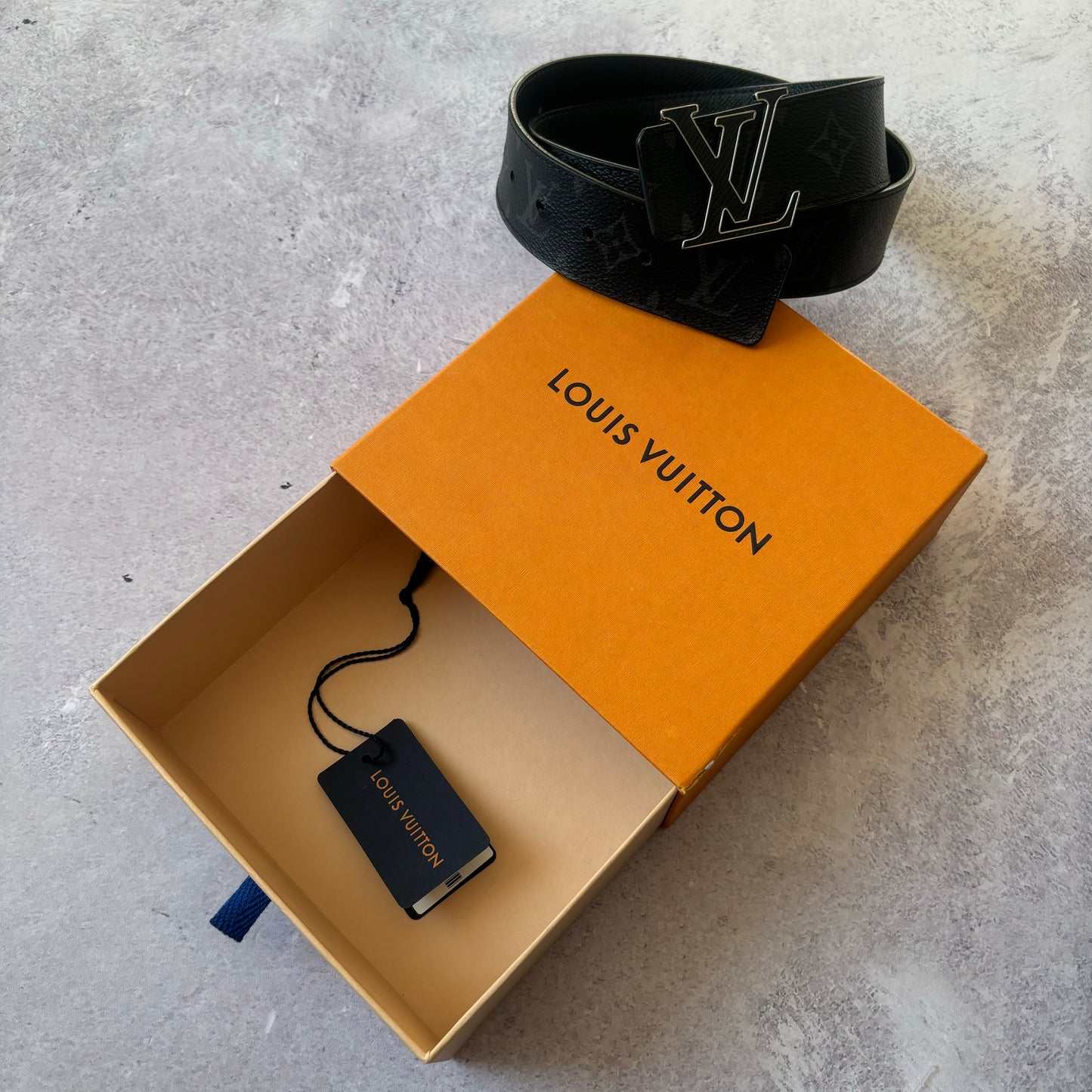 Louis Vuitton Black Monogram Belt - Fits Waist 30” - 32”