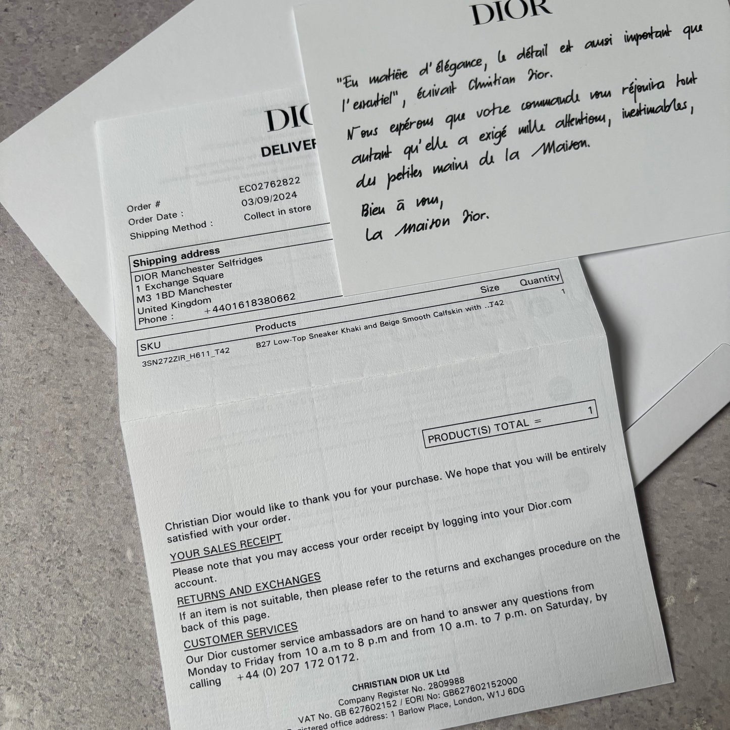 Dior B27 Trainers - UK 8