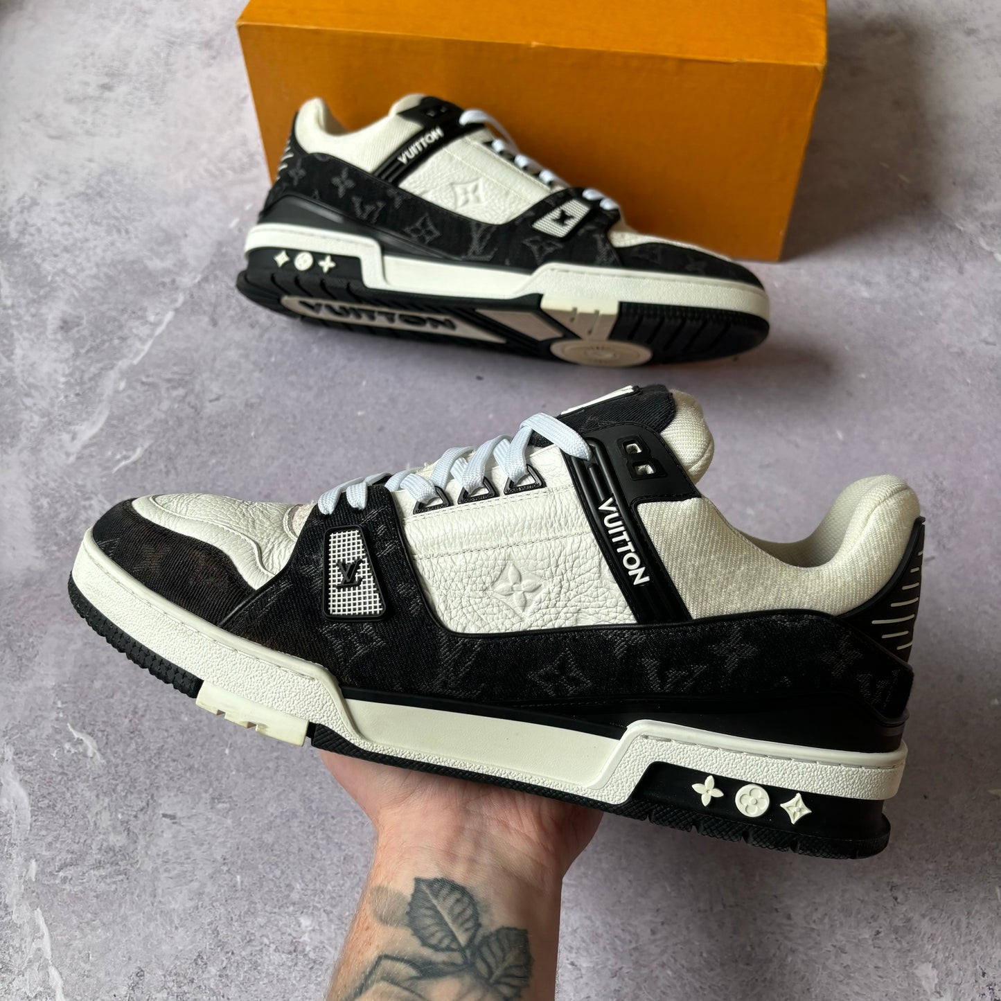 Louis Vuitton Denim Trainers - UK 12
