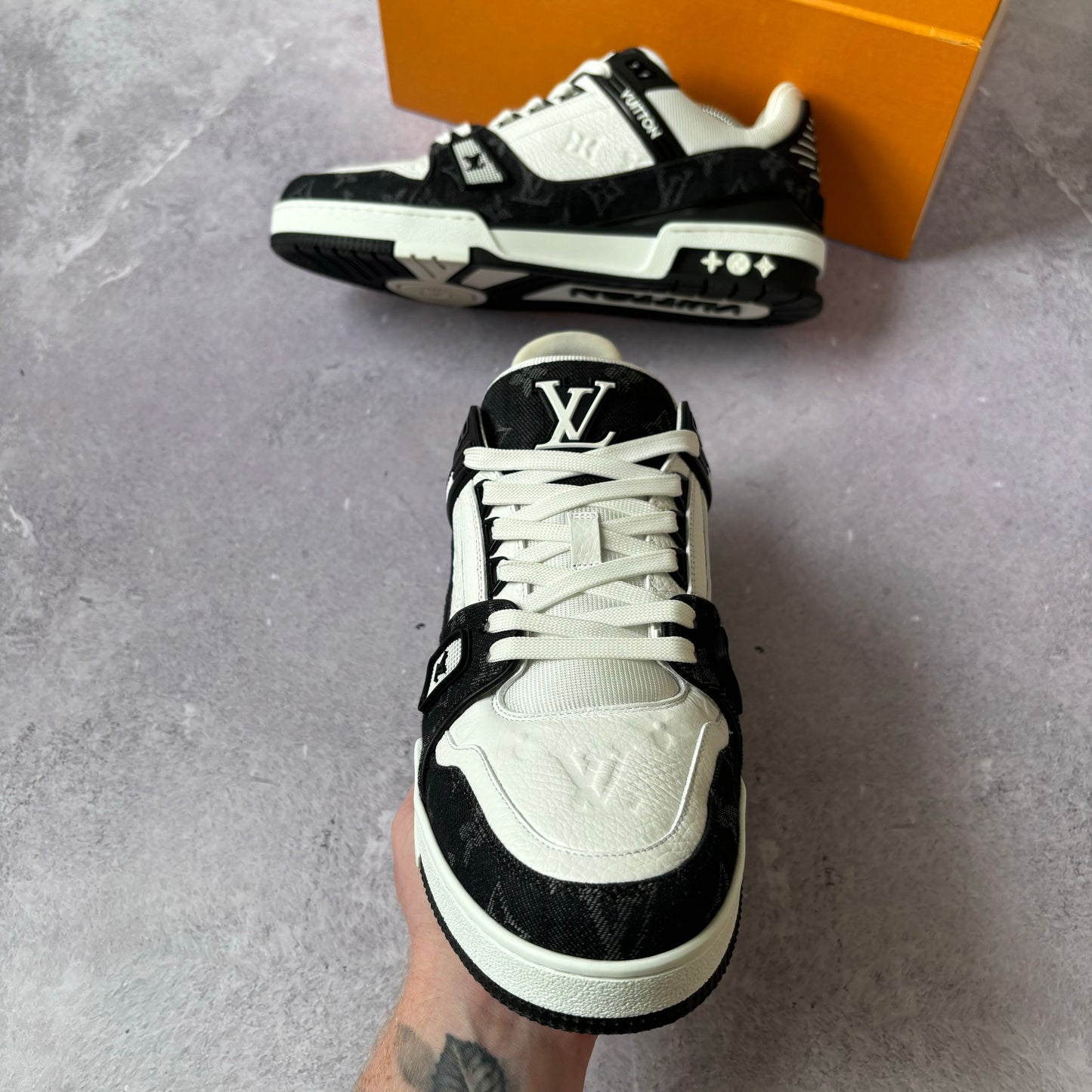 Louis Vuitton Denim Trainers - UK 9
