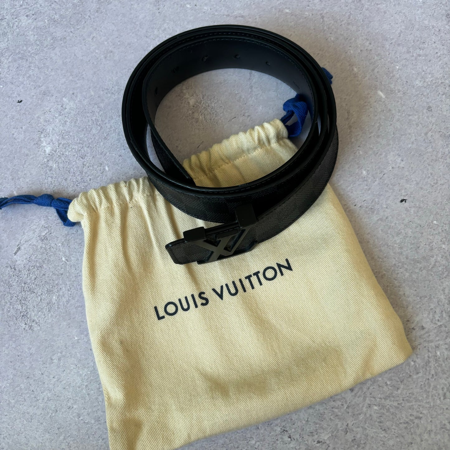Louis Vuitton Black Damier Belt Fits Waist 40” - 44”