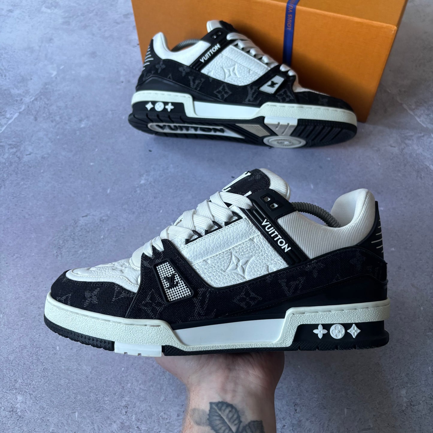 Louis Vuitton Denim Trainers - Fits UK 8.5