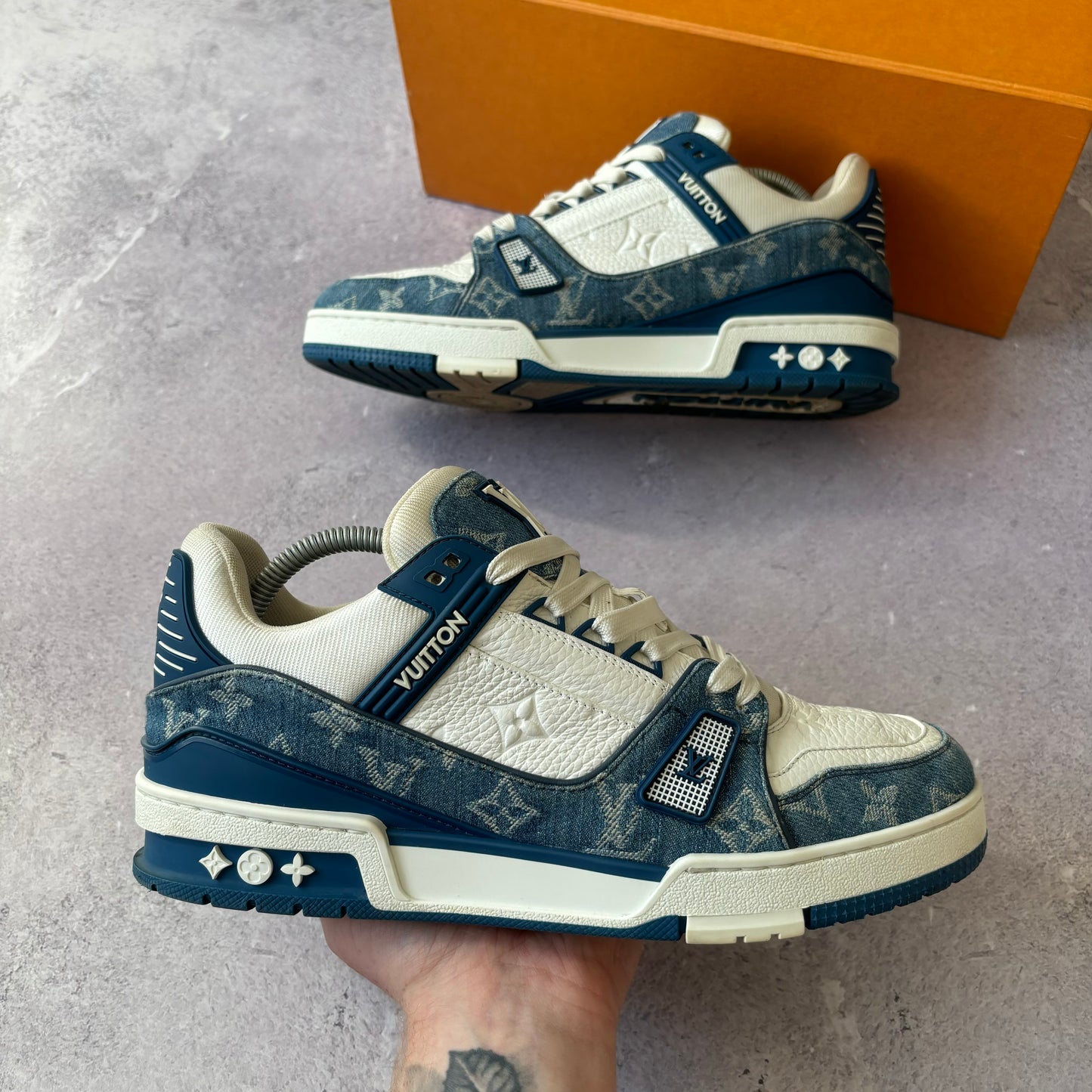 Louis Vuitton Denim Trainers - Fits UK 8.5