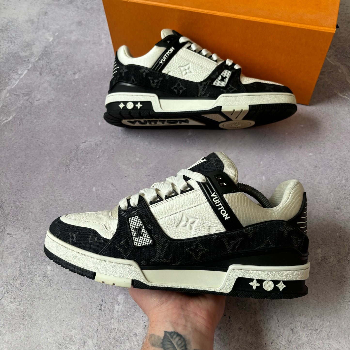 Louis Vuitton Denim Trainers - Fits UK 9