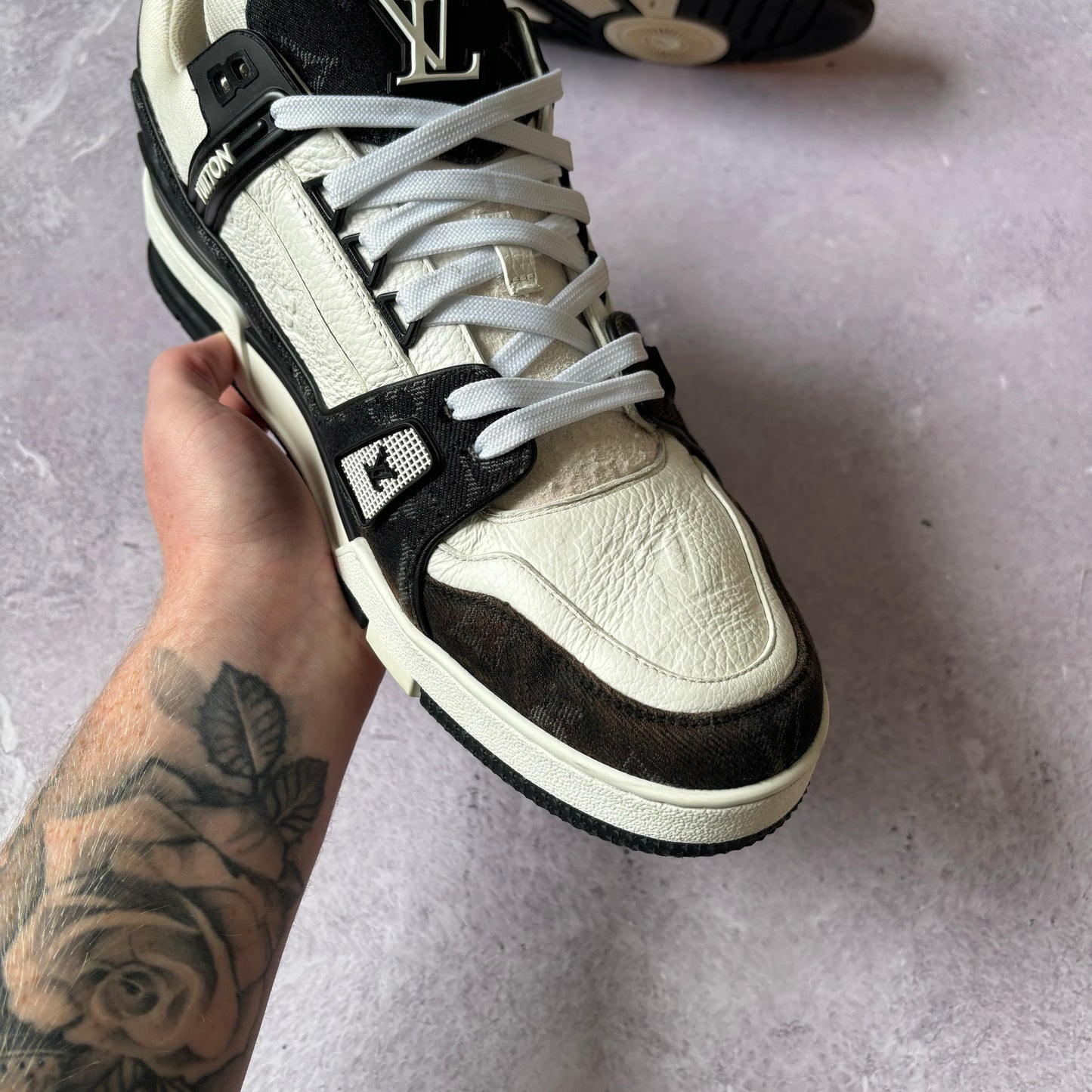 Louis Vuitton Denim Trainers - UK 12
