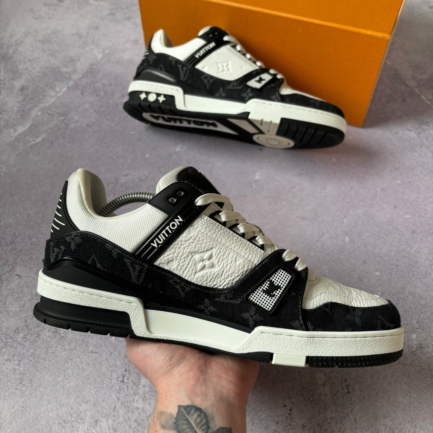 Louis Vuitton Denim Trainers - UK 9