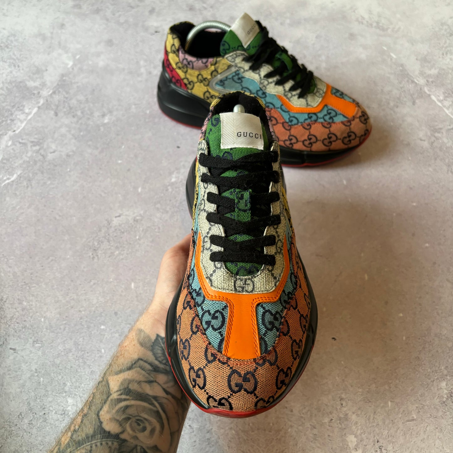Gucci Rython Trainers - UK 7.5